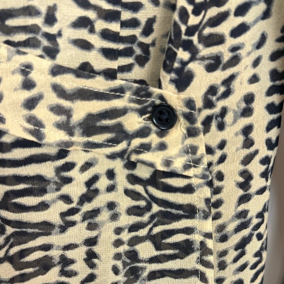 Lauren Ralph Lauren Silk Animal Print Blouse L - Picture 6 of 11